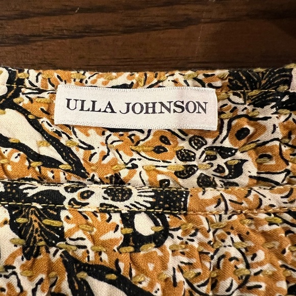 Ulla Johnson Nailah Printed Puff Sleeve Belted Pocket Mini Dress Size 2 - Picture 13 of 15